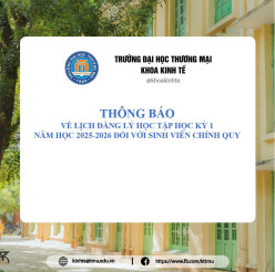 THÔNG BÁO VỀ LỊCH ĐĂNG LÝ HỌC TẬP HỌC KỲ 1 NĂM HỌC 2025-2026 ĐỐI VỚI SINH VIÊN CHÍNH QUY