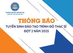 Tuyển sinh đào tạo trình độ Thạc sĩ đợt 2 năm 2025