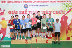 Trao giải môn Pickleball Giải thể thao viên chức 2025 Trường Đại học Thương mại